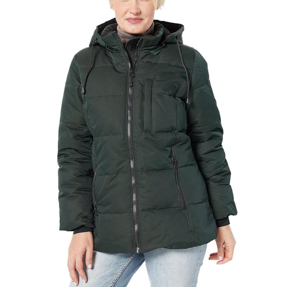 Arctic Expedition Horizontal Quilted Down Coat Moss - Regular